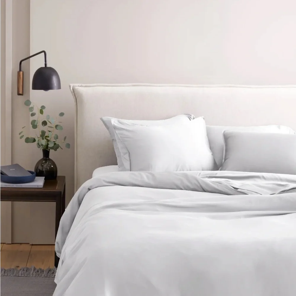 QUINCE Bamboo Duvet Cover Full Queen White